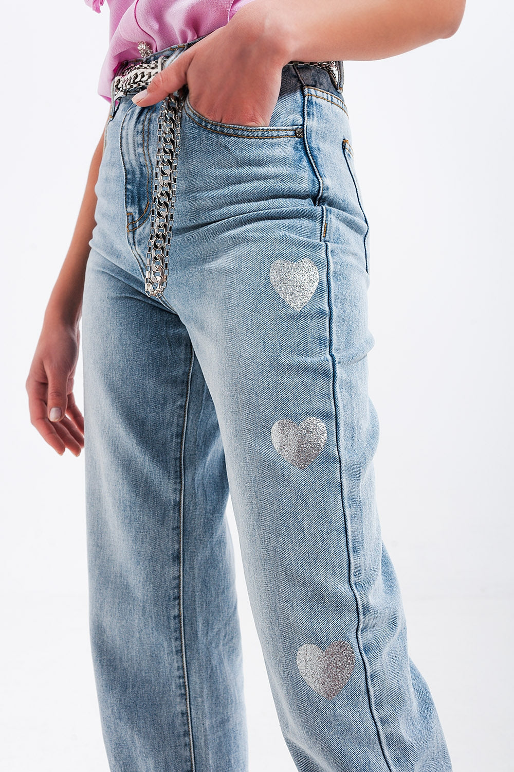 90s jean in heart print | Just Cool Beans — jeans | the denim shop