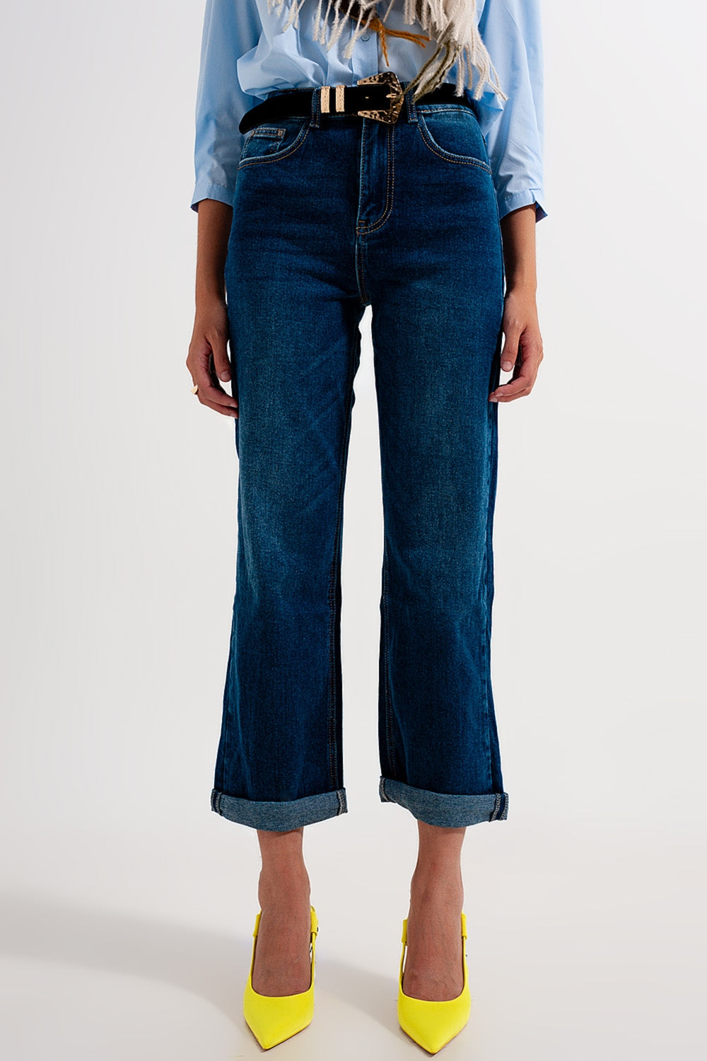 90s straight leg jean in mid wash blue | Just Cool Beans — jeans | the denim shop