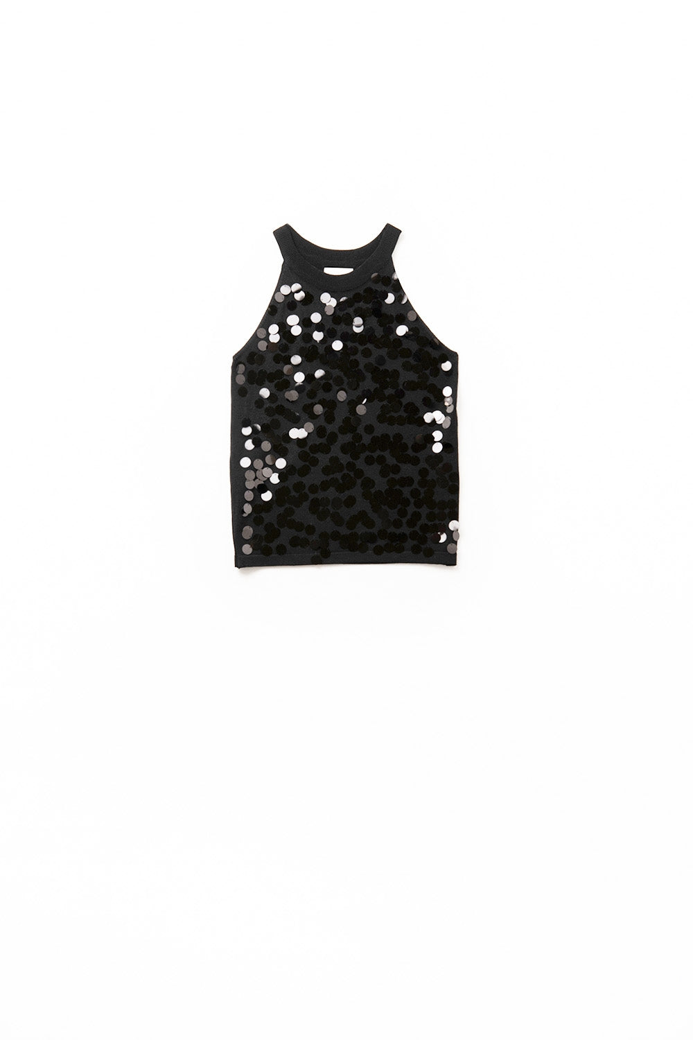 Black knit top with sequin detail | Just Cool Beans — tops