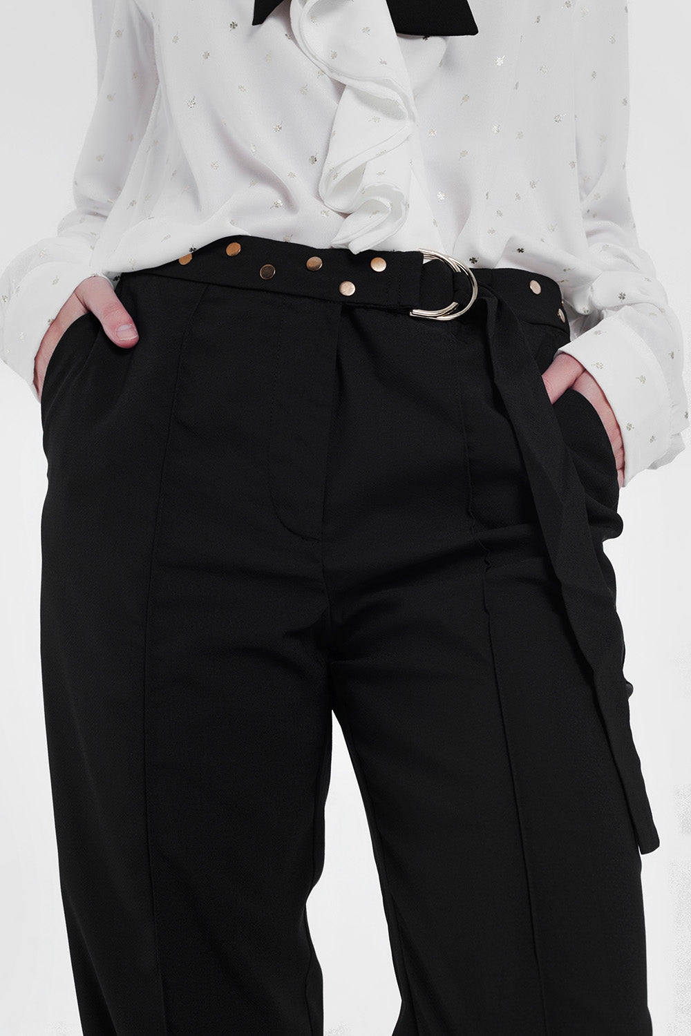 Black pants with wide legs and low hem | Just Cool Beans — pants | bottoms
