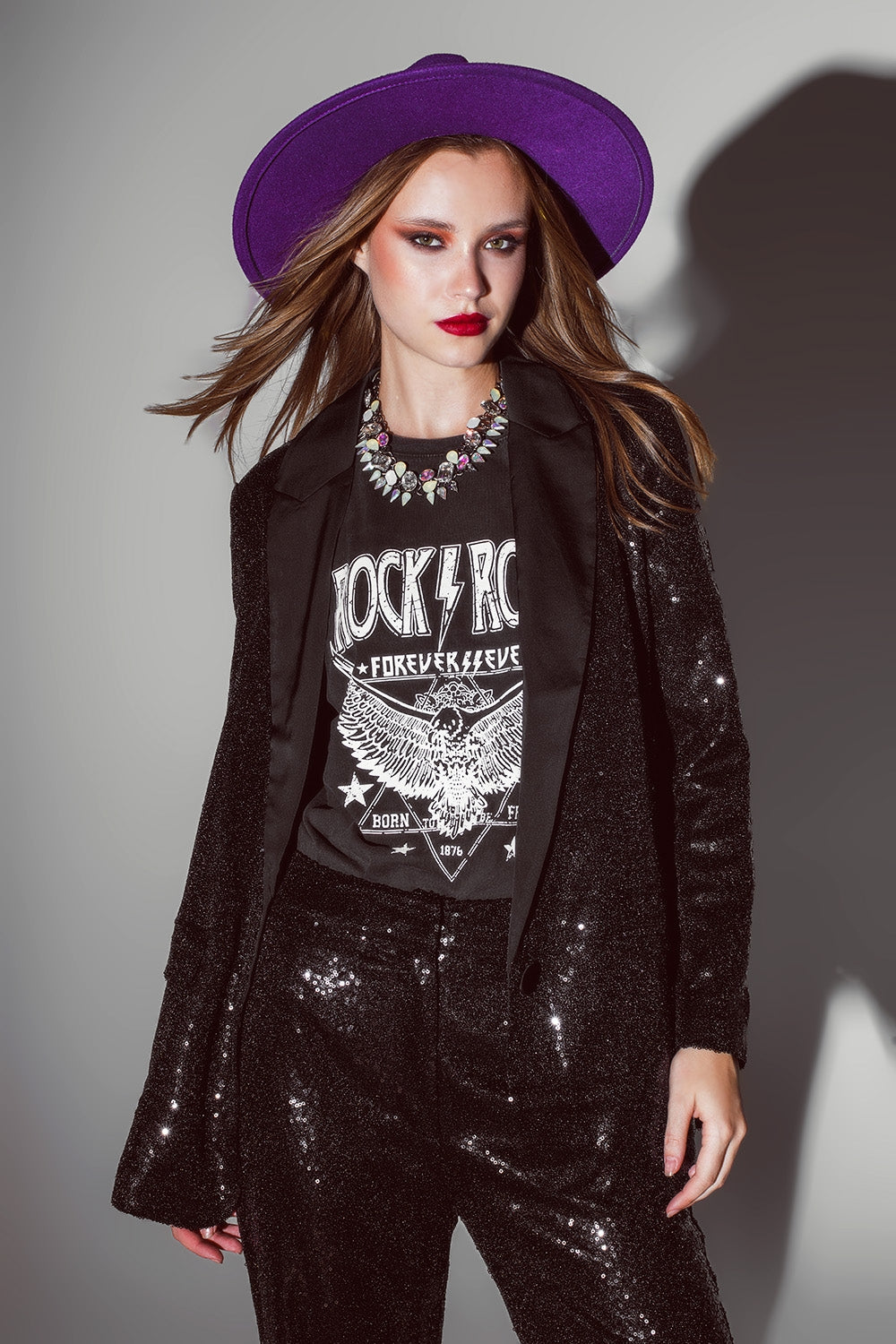 Black sequin tuxedo blazer with satin lapels | Just Cool Beans — coats and jackets | jackets