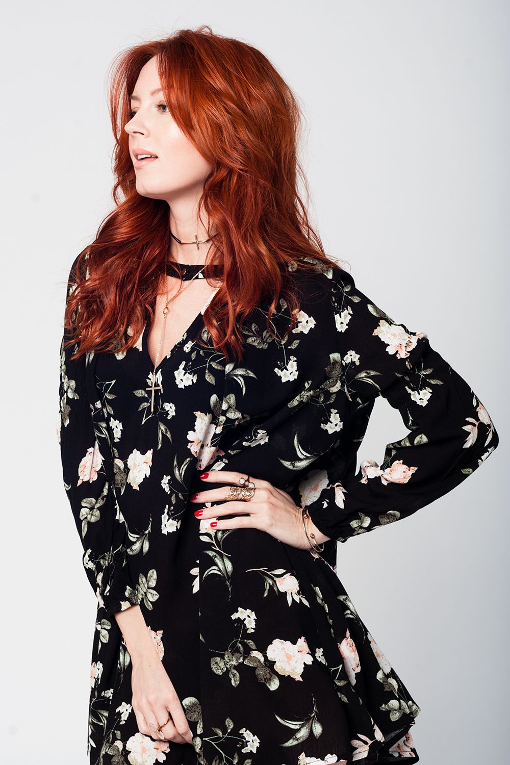 Black swing dress with floral print | Just Cool Beans — dresses