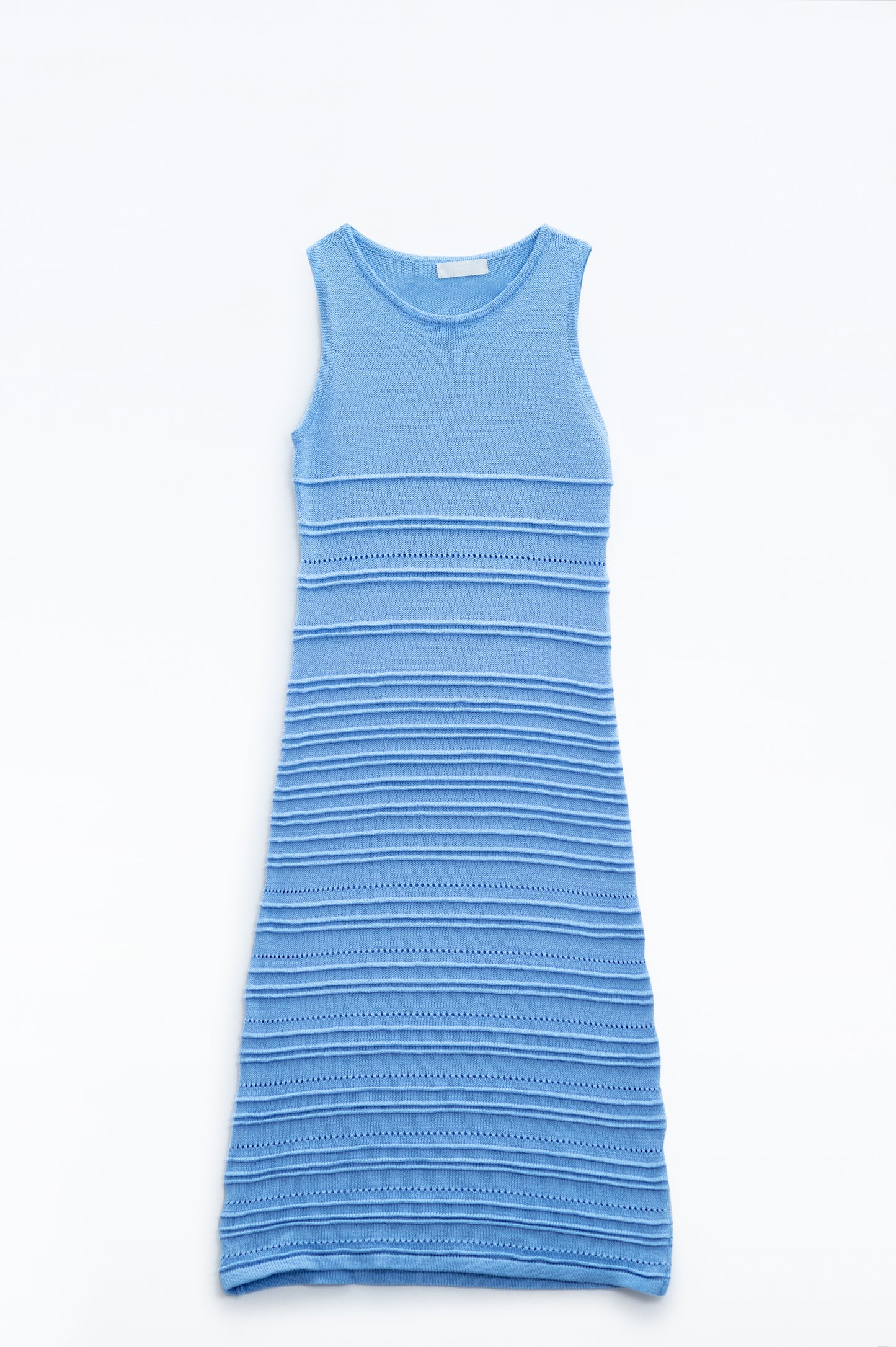 Blue maxi crochet sleeveless knitted dress | Just Cool Beans — dresses