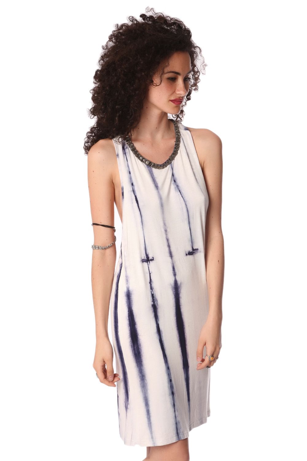 Blue slip dress in tie dye | Just Cool Beans — dresses
