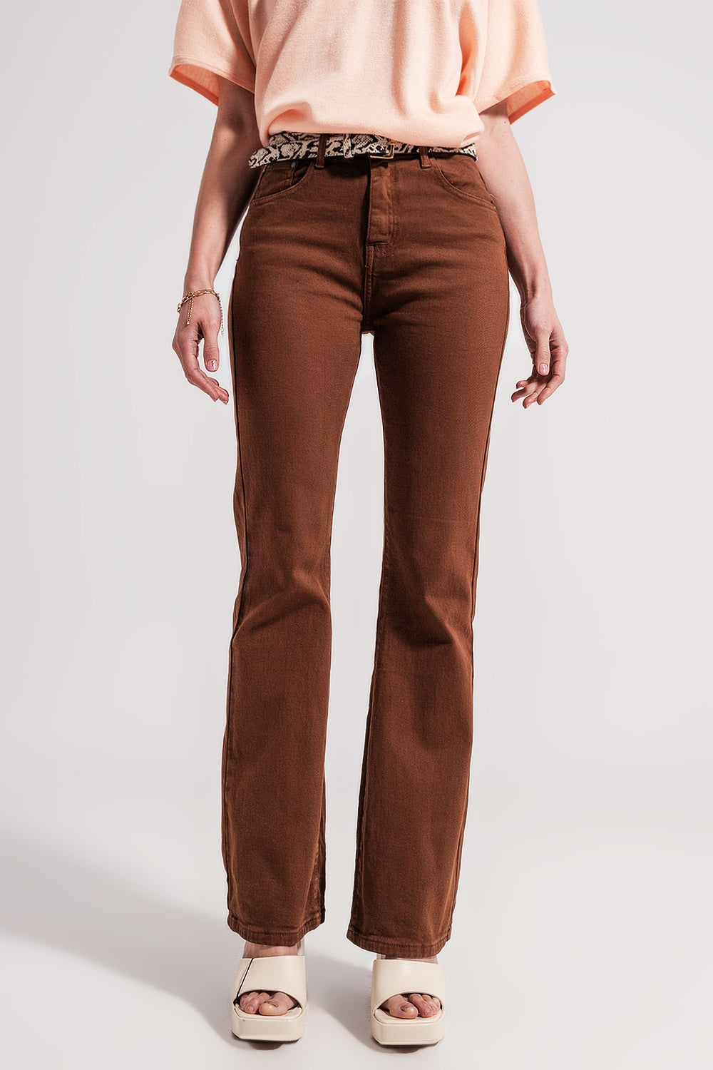 Chocolate flared jeans | Just Cool Beans — jeans | the denim shop