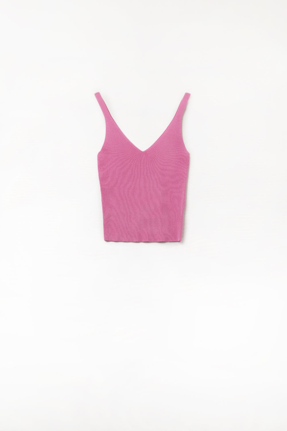 Comfy ribbed knitted tank top in fuchsia | Just Cool Beans — sweaters | tops
