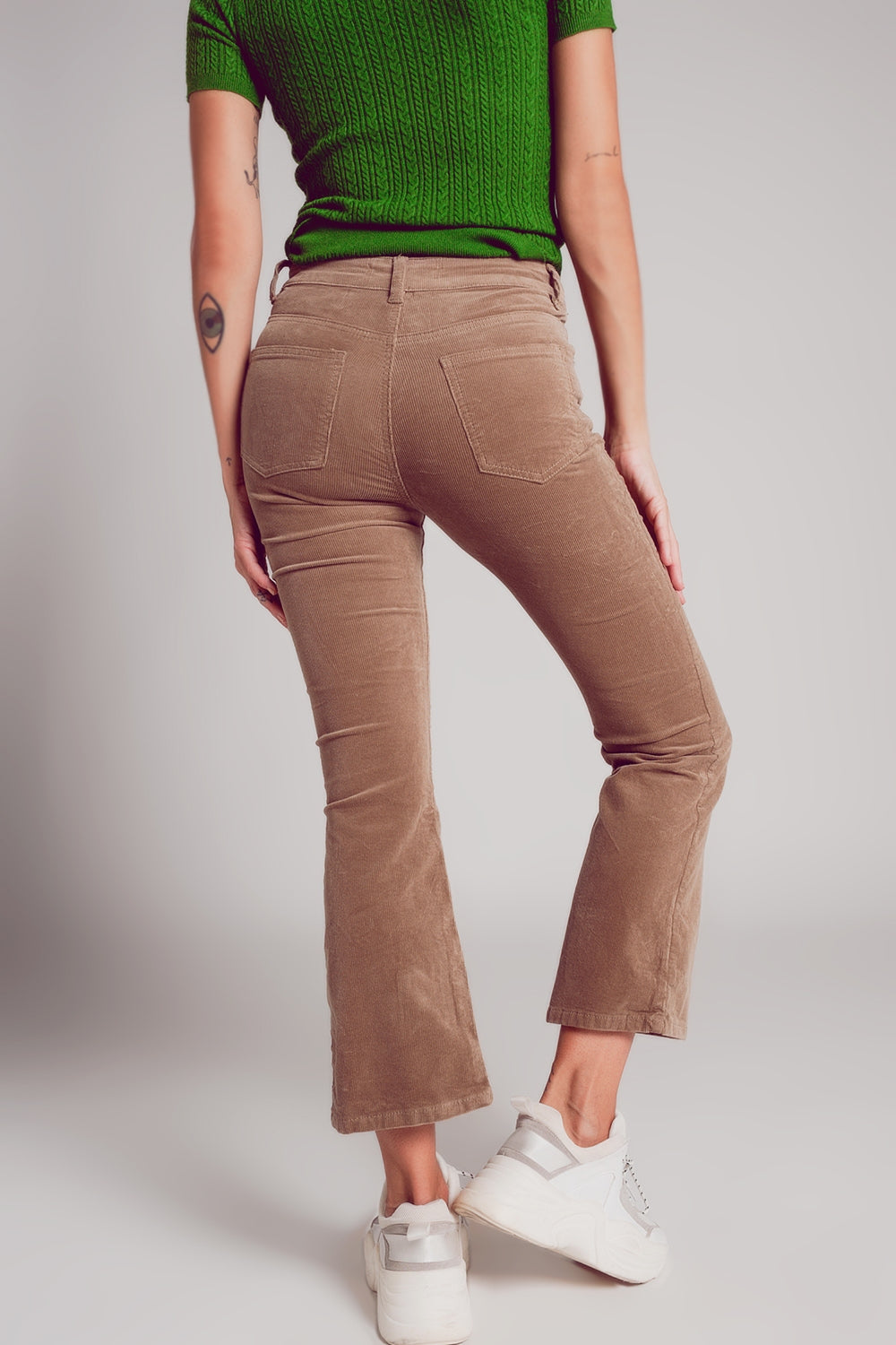 Cord flare in beige | Just Cool Beans
