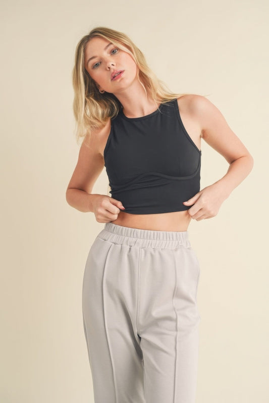 Corset Inspired Cropped Tank Top - Just Cool Beans