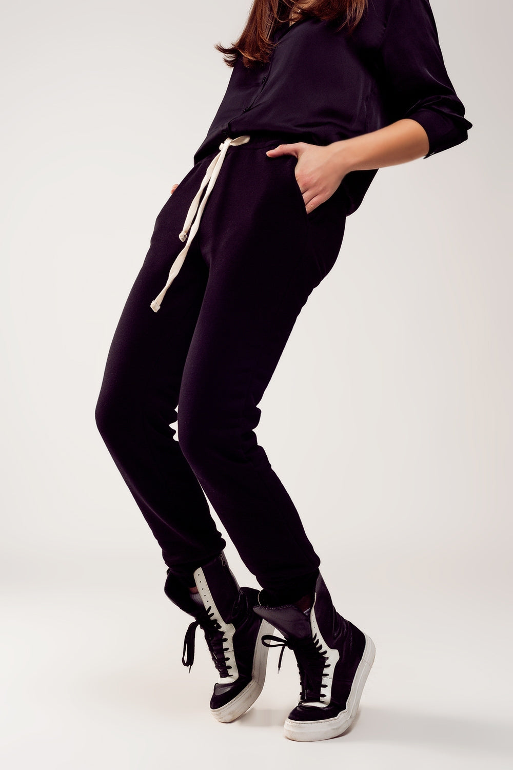 Cotton jogger in black | Just Cool Beans — pants | bottoms