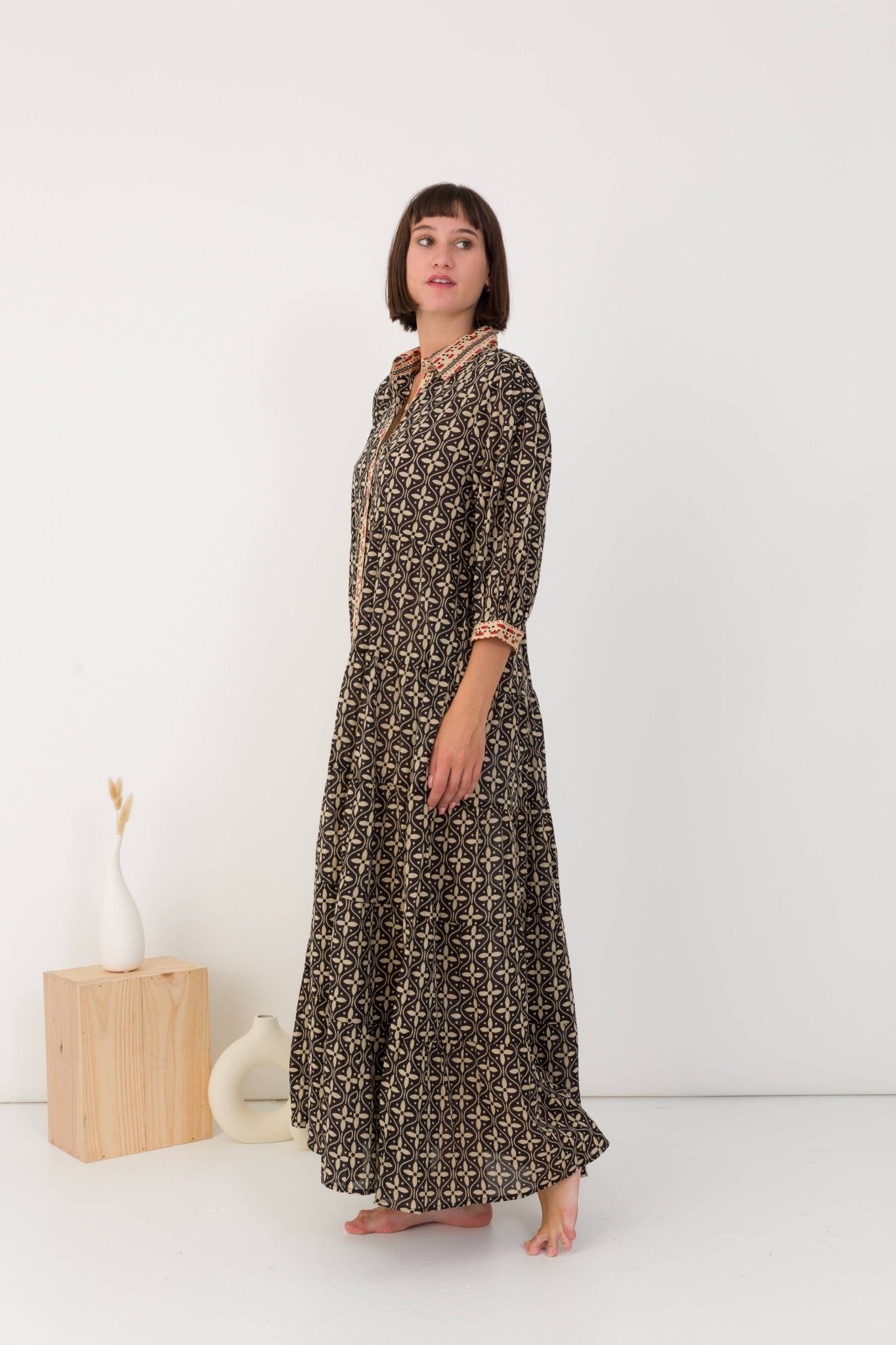 Cotton Voile Shirt Dress - Just Cool Beans