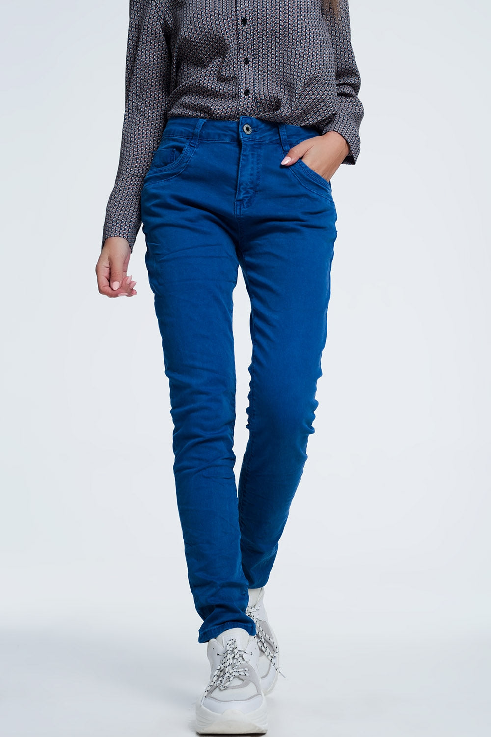 Drop crotch skinny jean in blue | Just Cool Beans — jeans | the denim shop