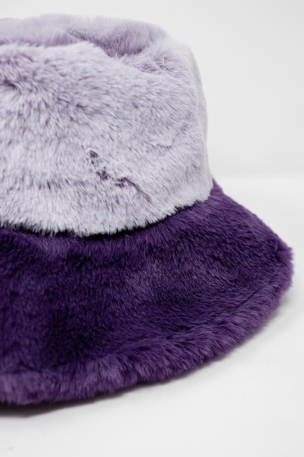 Faux fur bucket hat in purple | Just Cool Beans