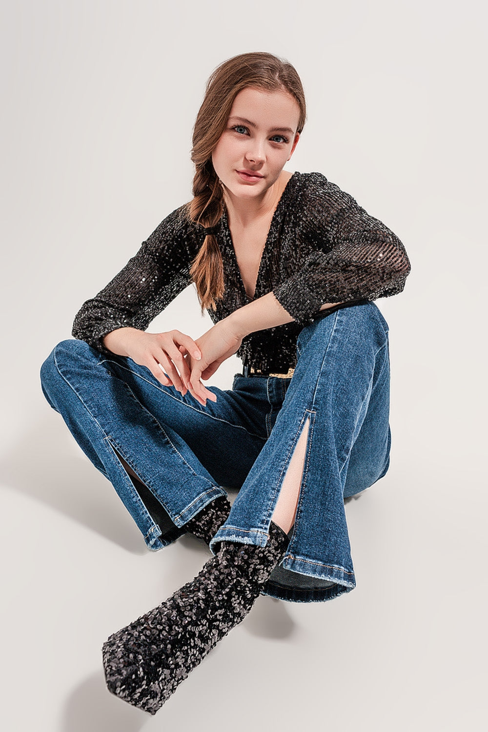 Flare jeans with split hem | Just Cool Beans — jeans | the denim shop