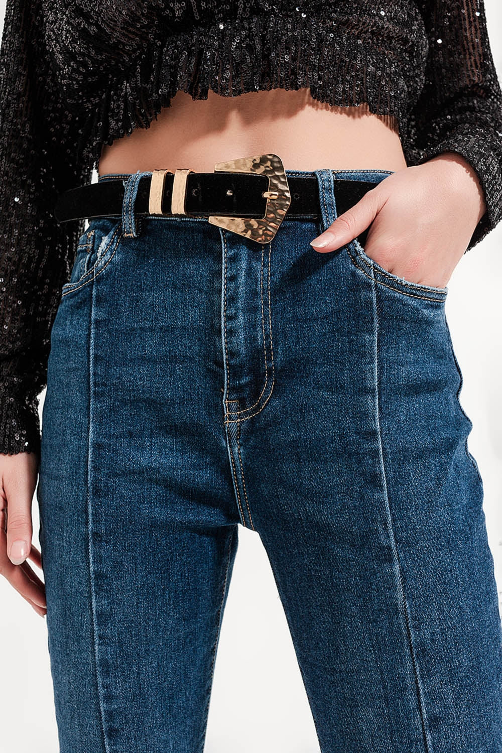 Flare jeans with split hem | Just Cool Beans