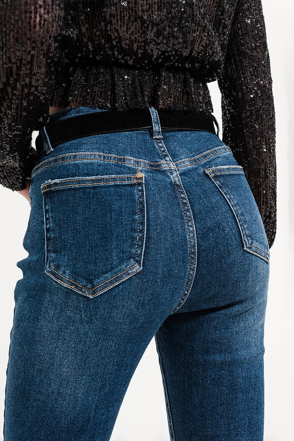 Flare jeans with split hem | Just Cool Beans