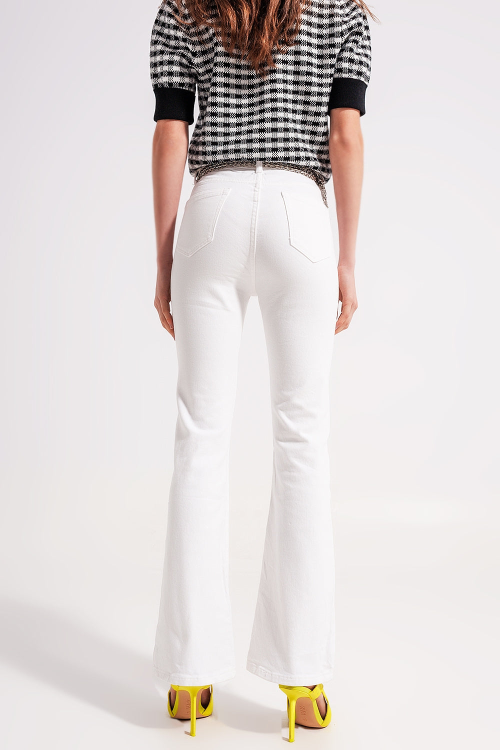 Flared jeans in white | Just Cool Beans