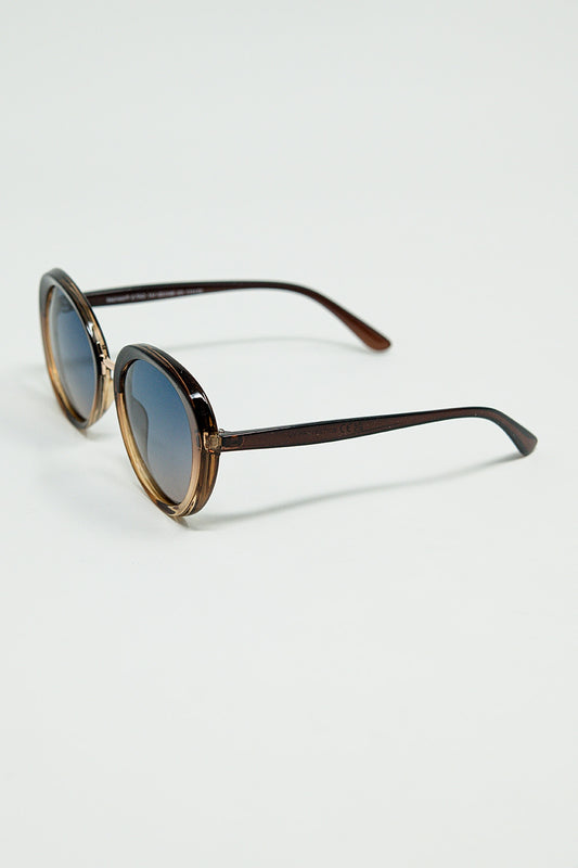 Golden sunset spot oval shaped sunglasses | Just Cool Beans