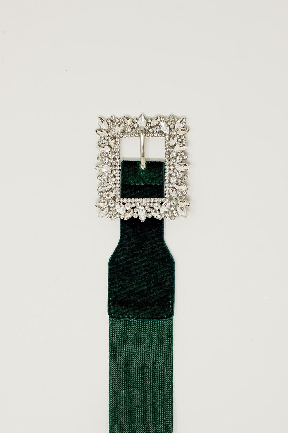 Green belt with rhinestones and adjustable elastic | Just Cool Beans