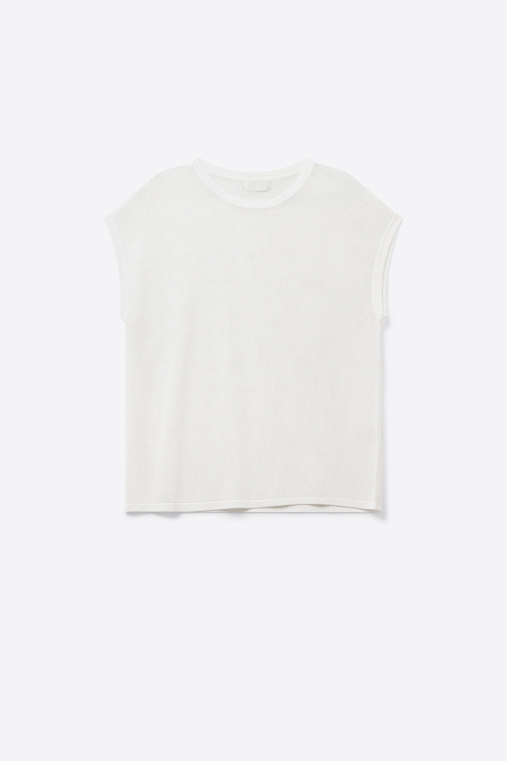 Grid knit sweater in white color | Just Cool Beans — sweaters | tops