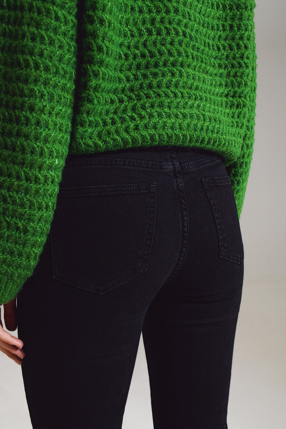 High waist flare jeans in black | Just Cool Beans