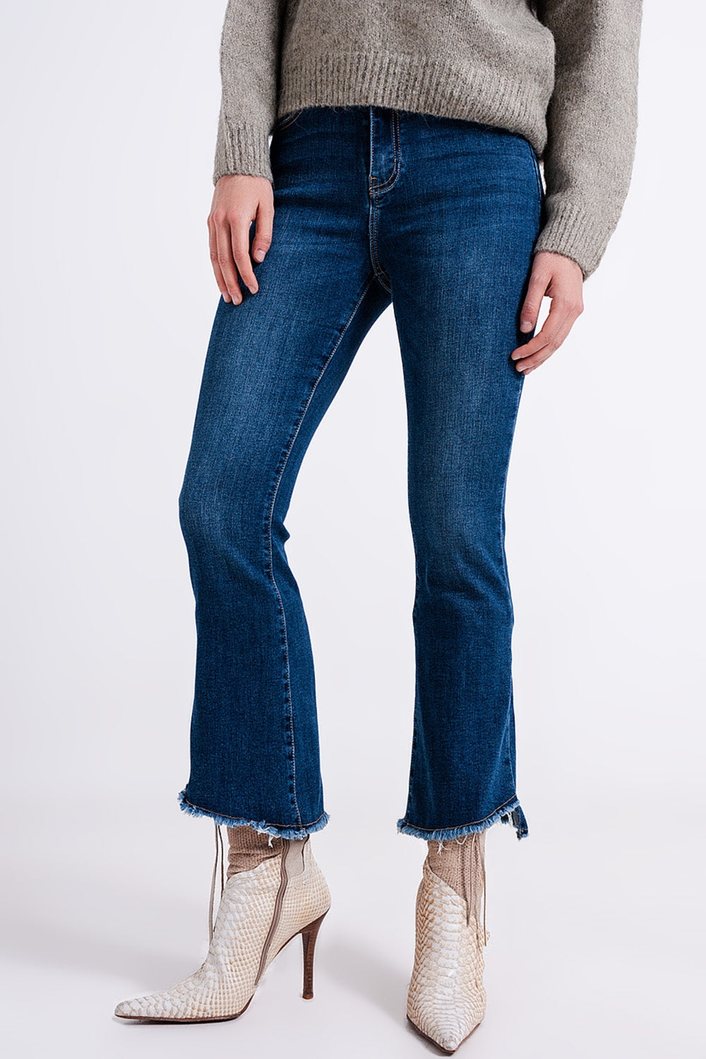High waisted jeans with asymmetrical hem | Just Cool Beans — jeans | the denim shop