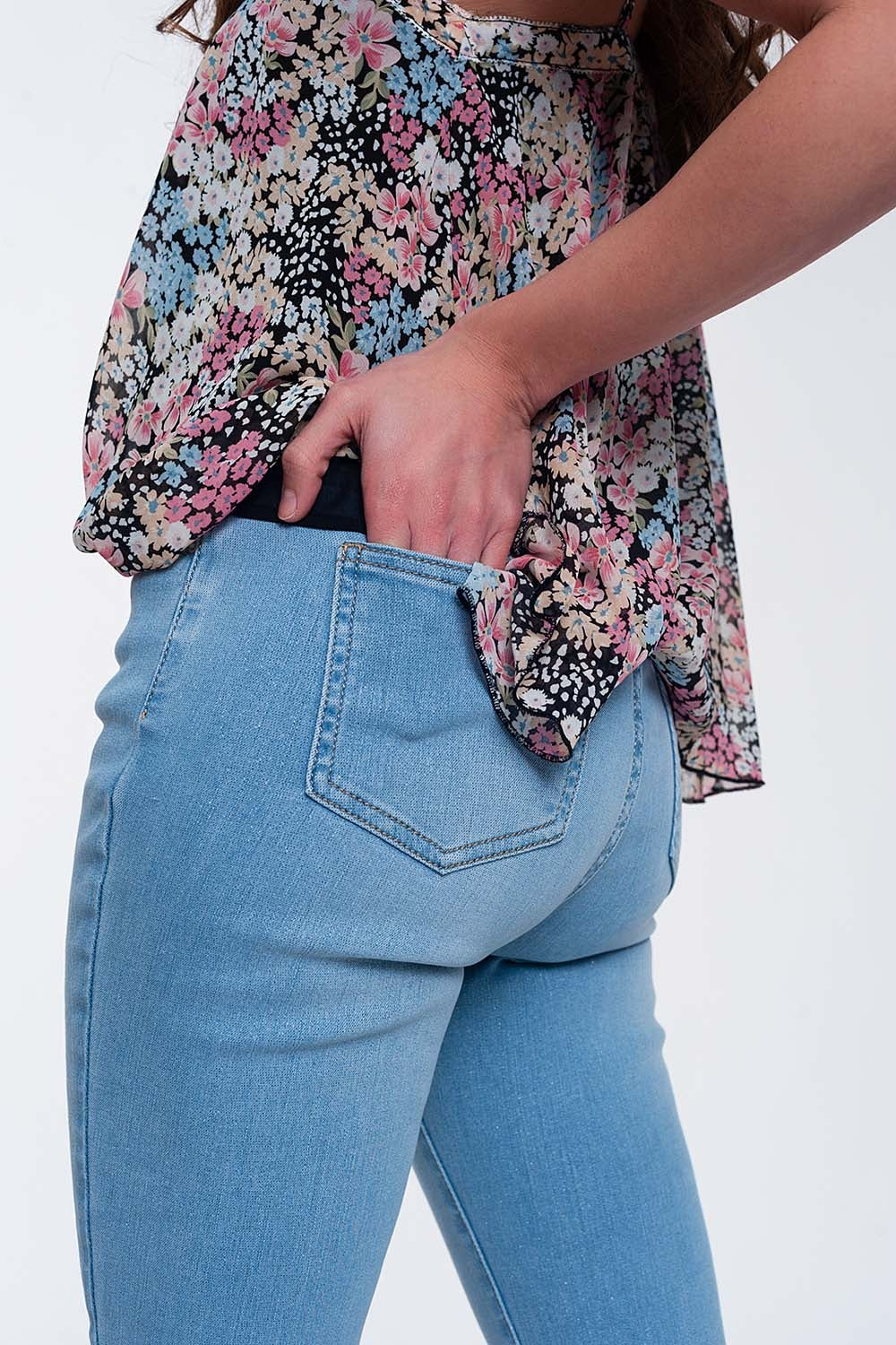 High-waisted jeans with glitter | Just Cool Beans