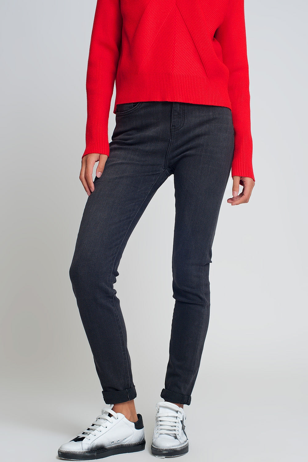 High waisted skinny jeans in black | Just Cool Beans — jeans | the denim shop