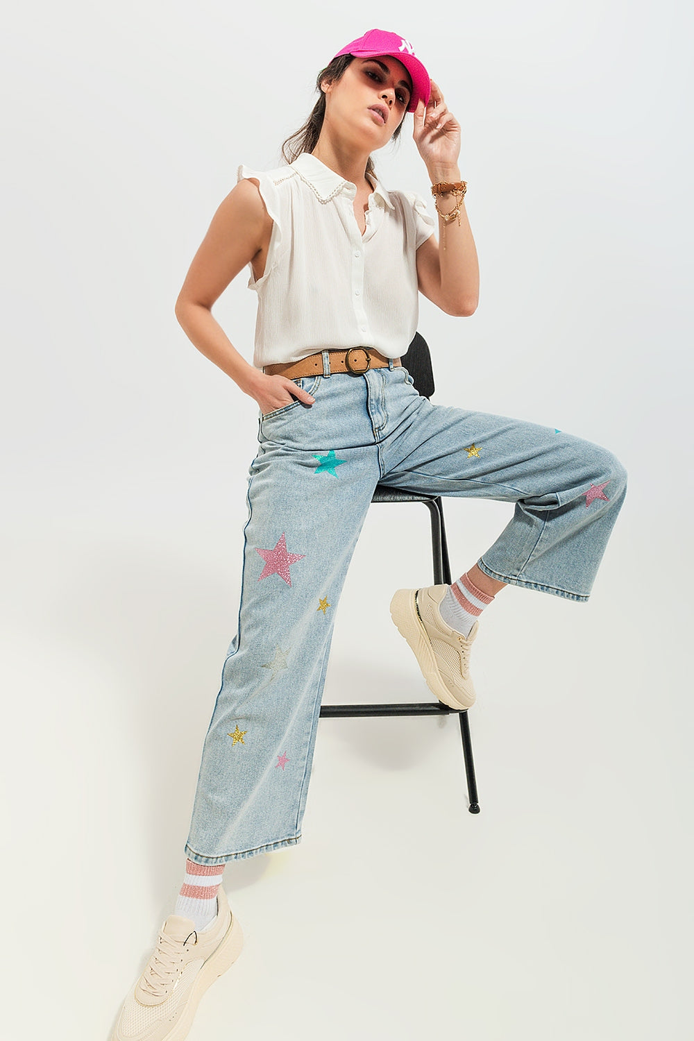 Jeans with star print | Just Cool Beans — jeans | the denim shop