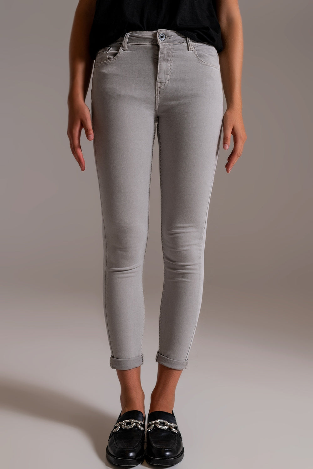 Light gray ankle jeans with soft wrinkles | Just Cool Beans — jeans | the denim shop