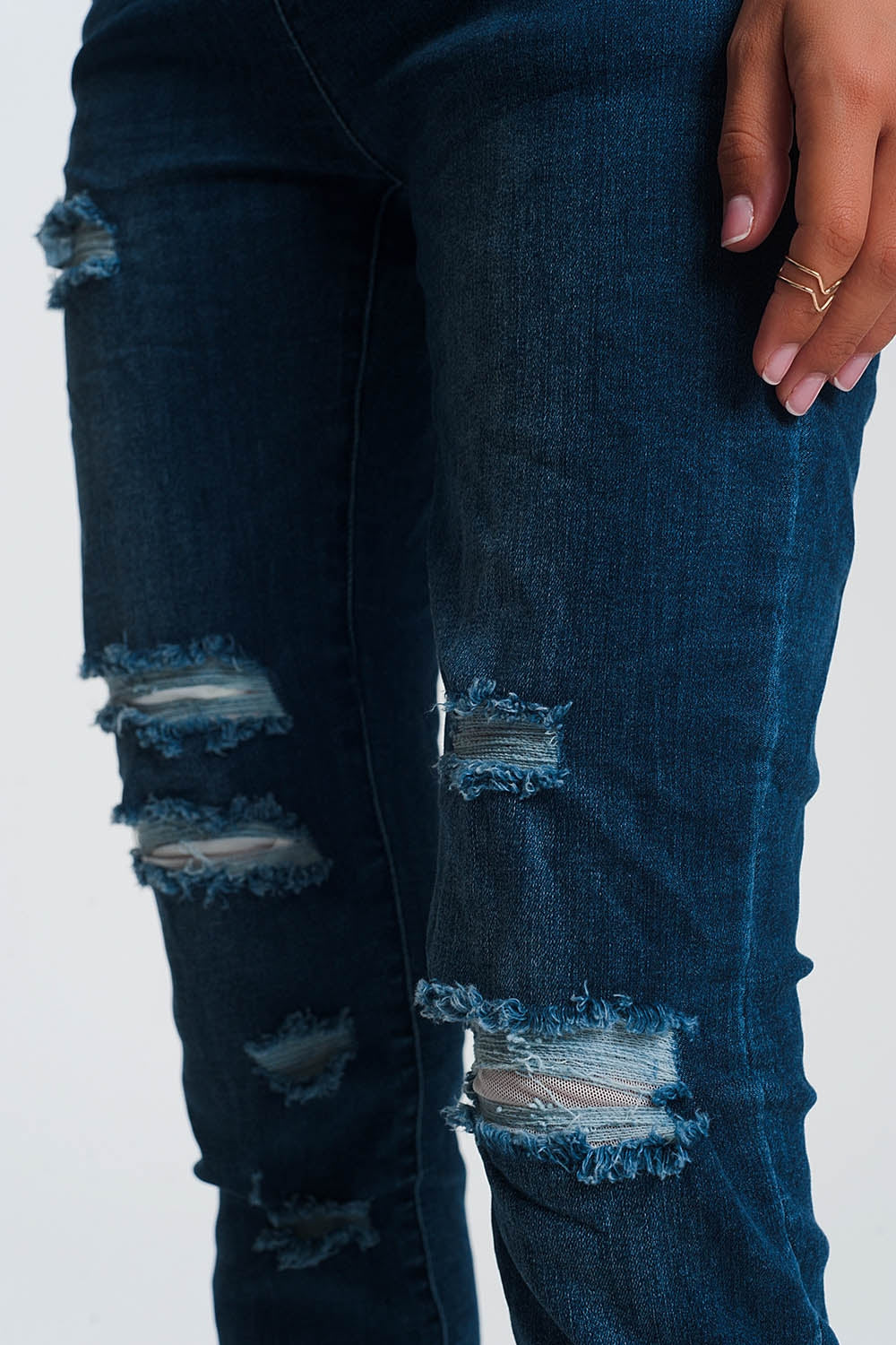 Lightweight jogger jeans in dark denim | Just Cool Beans