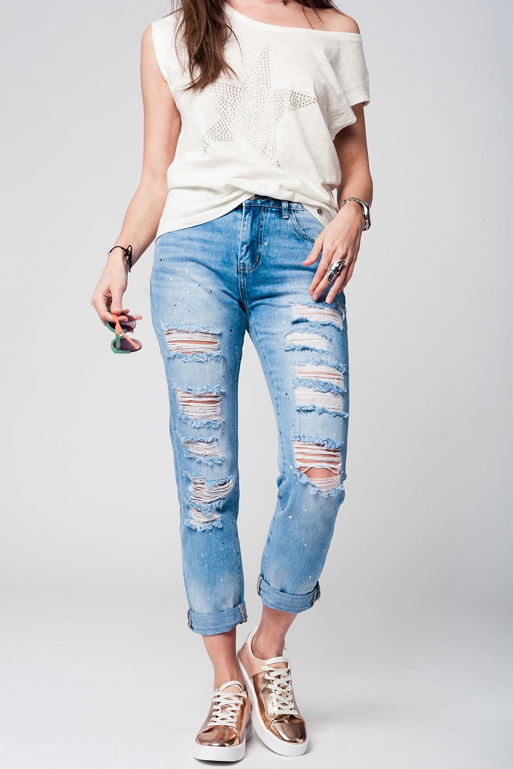 Mom jeans with extreme rips | Just Cool Beans — jeans | the denim shop