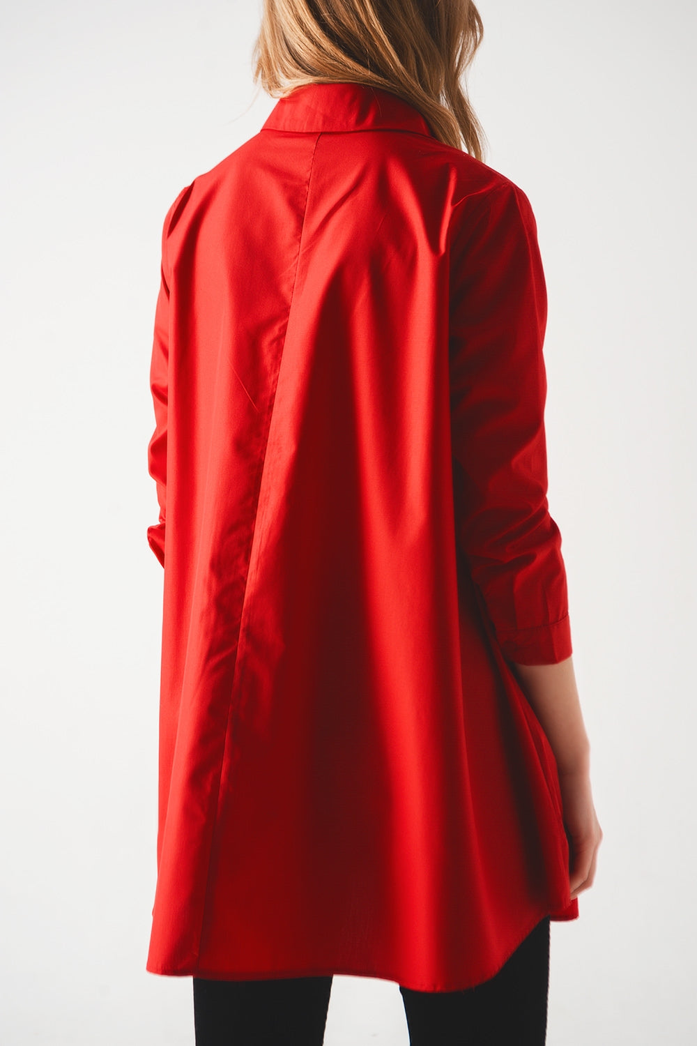 Oversized shirt in bold red | Just Cool Beans