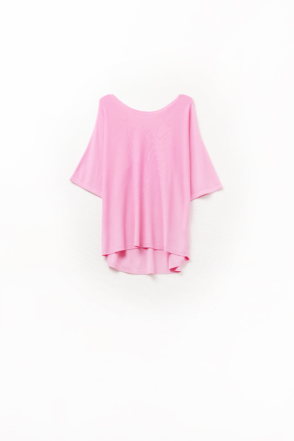 Oversized sweater in fuchsia with elbow-length sleeves | Just Cool Beans — sweaters | tops