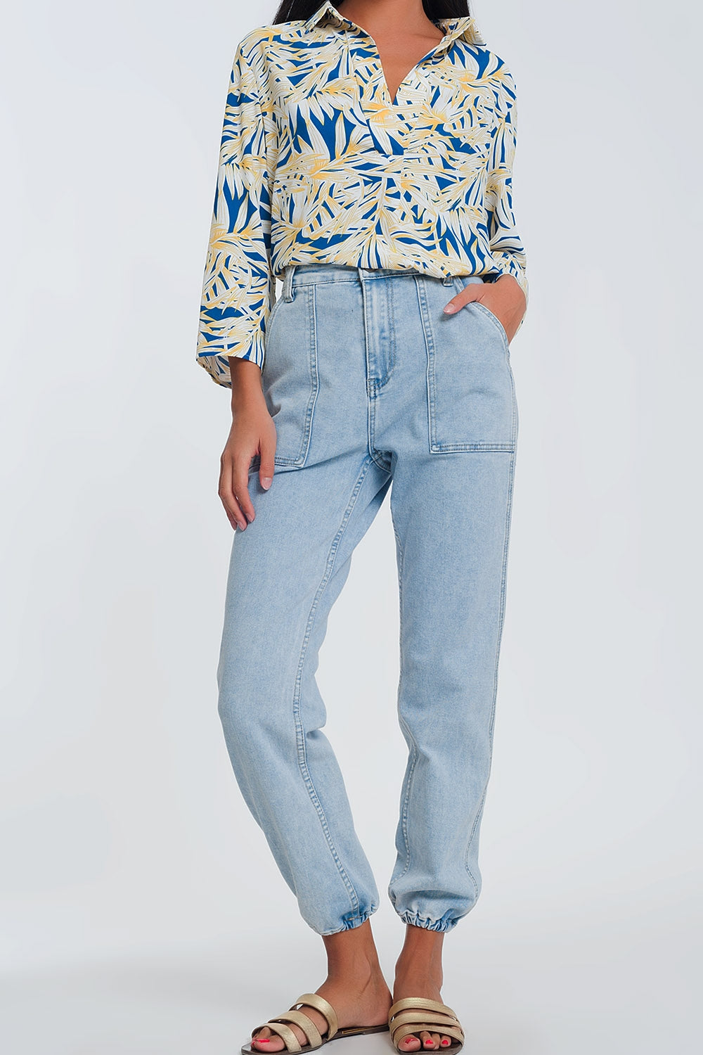 Pocket detail jeans in light denim | Just Cool Beans — jeans | the denim shop