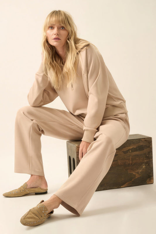 Premium Scuba High Waist Button Zip Up Fly Pants - Just Cool Beans