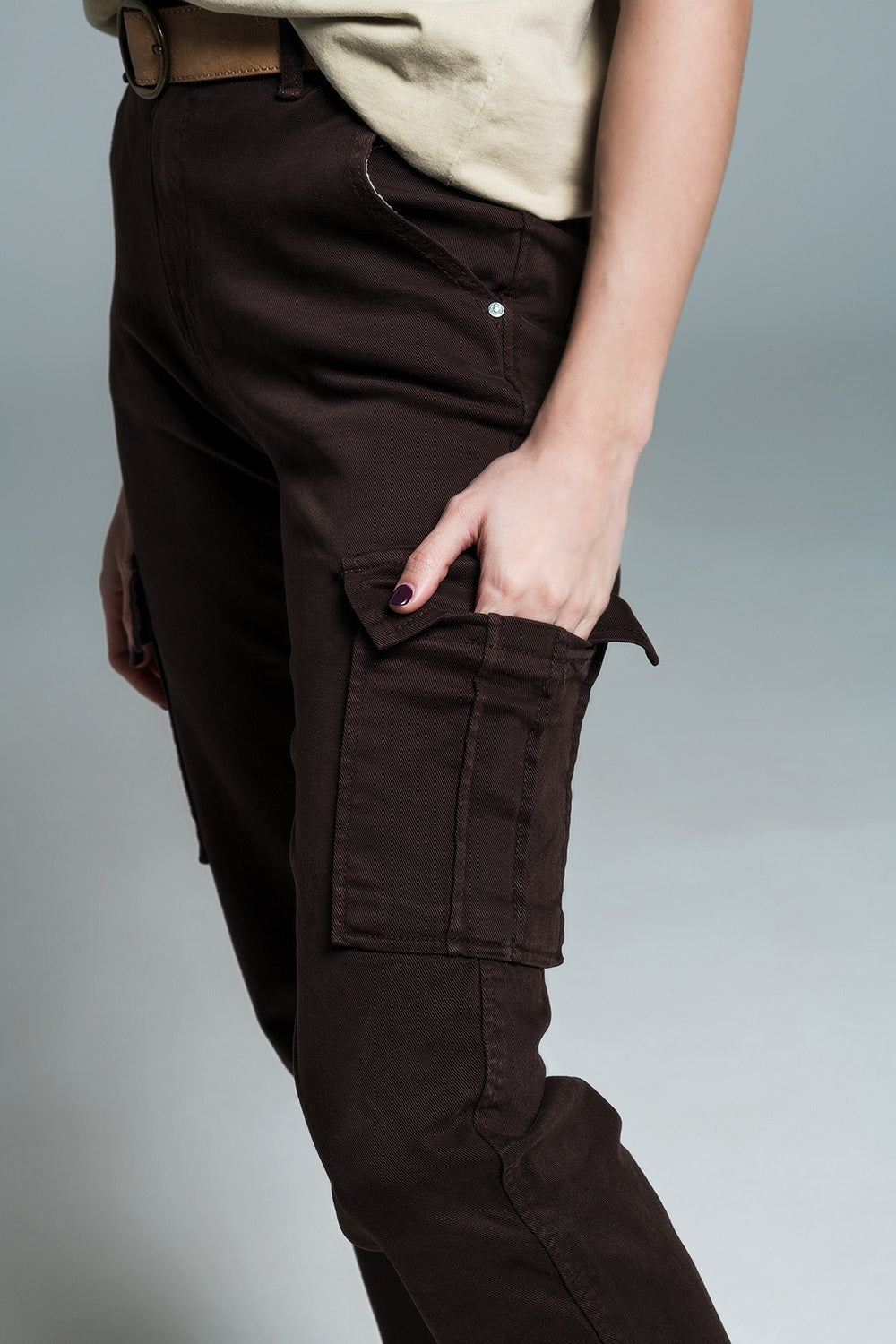 Relaxed cargo pants in dark brown | Just Cool Beans — jeans | bottoms