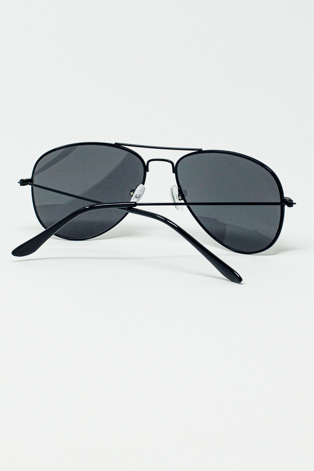 Retro aviator sunglasseswith smoke lense in black | Just Cool Beans