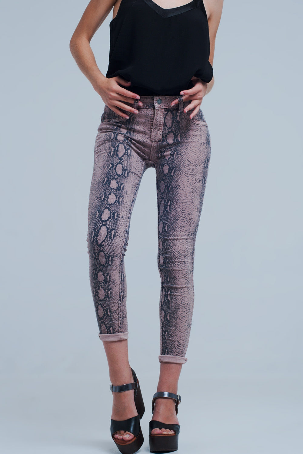Reversible animal print pink jeans | Just Cool Beans — jeans | the denim shop