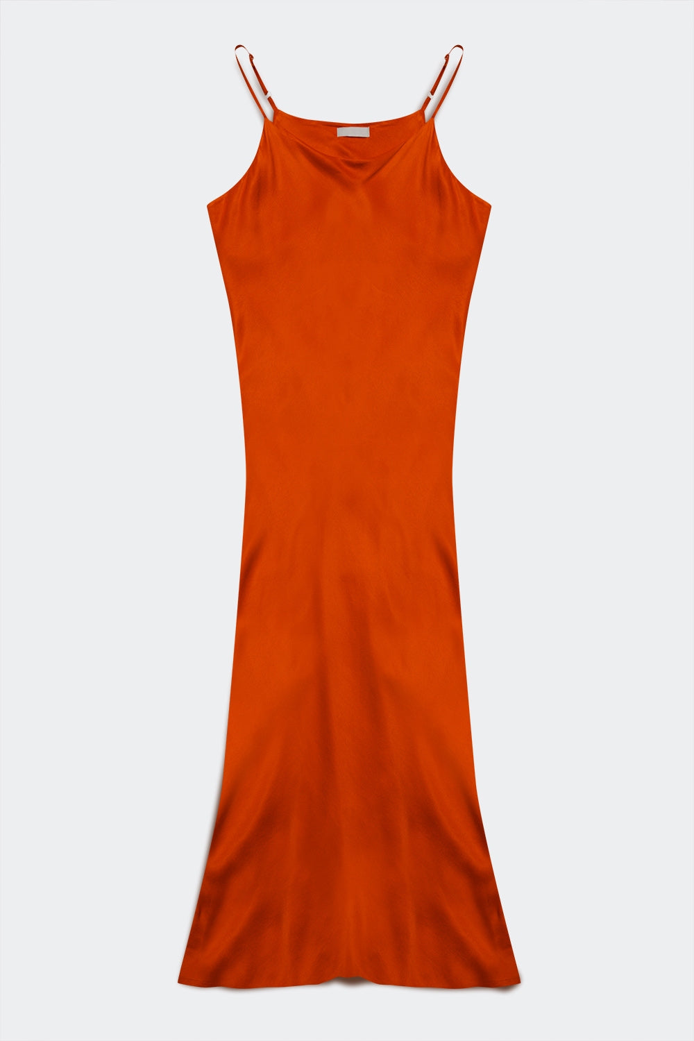 Satin cowl neck cami maxi dress in orange | Just Cool Beans — dresses