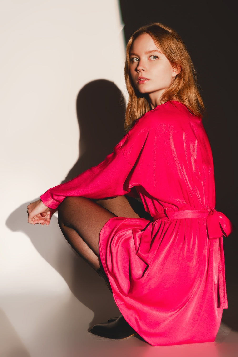 Satin mini dress in red | Just Cool Beans — dresses