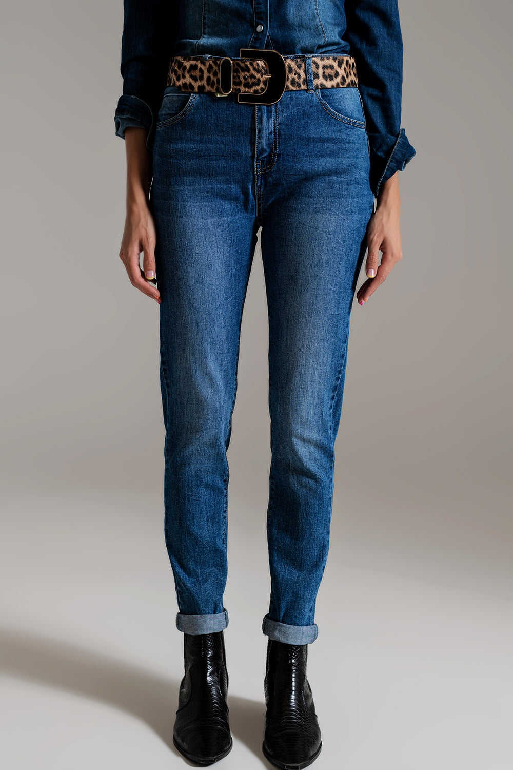 Skinny high waisted jeans in mid wash | Just Cool Beans — jeans | the denim shop