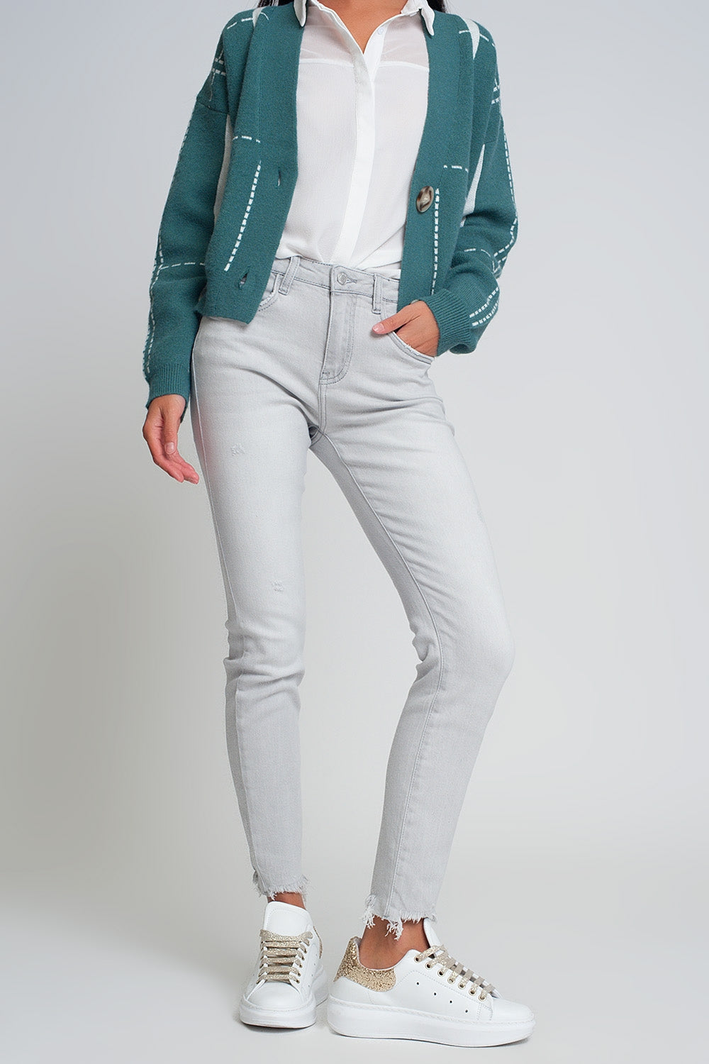 Skinny jeans in grey | Just Cool Beans — jeans | the denim shop