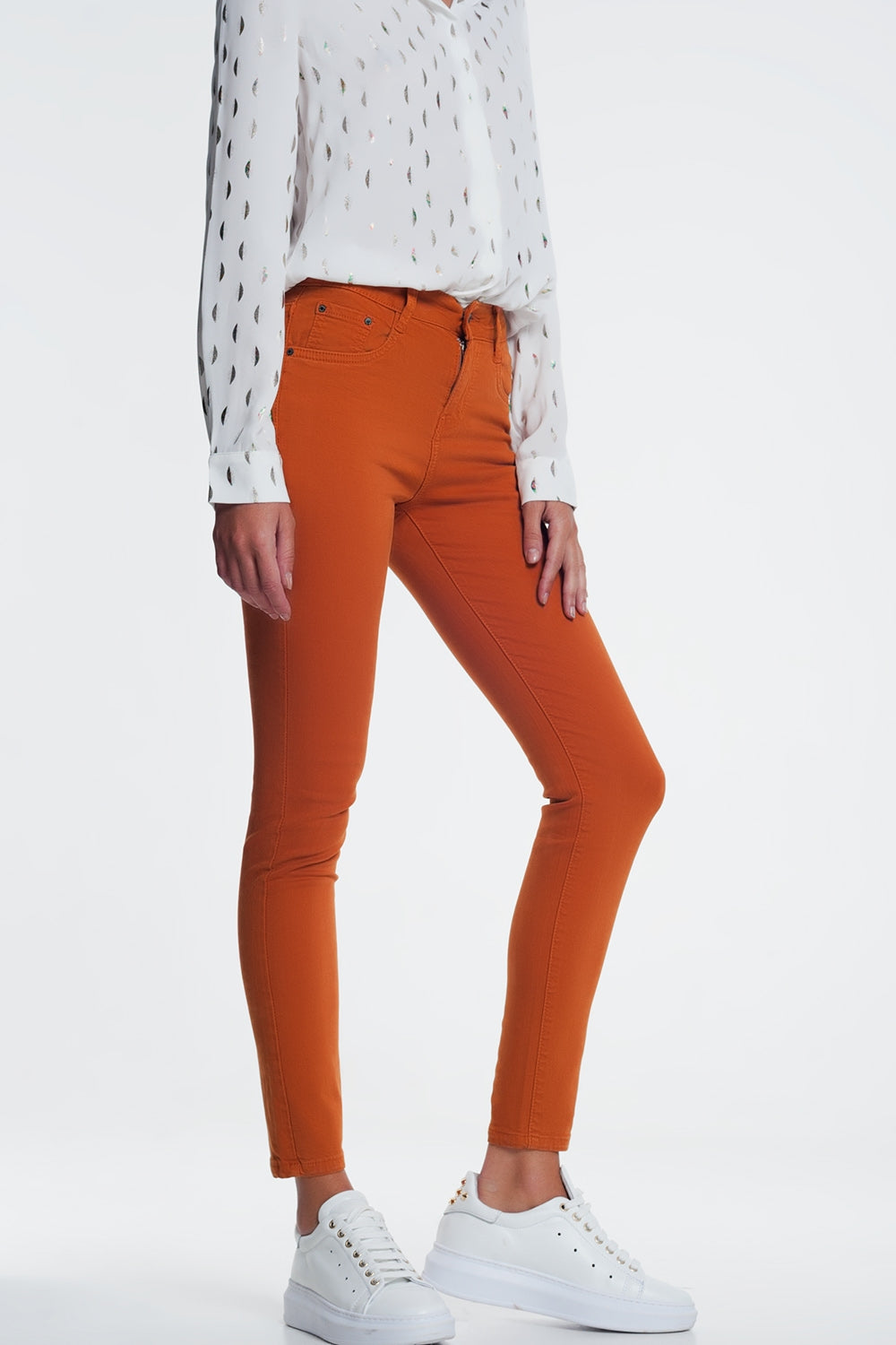 Skinny jeans in orange | Just Cool Beans — jeans | the denim shop