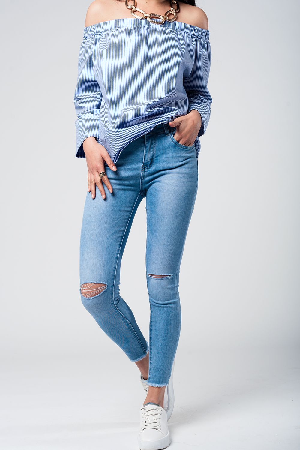 Skinny jeans with broken knees | Just Cool Beans — jeans | the denim shop