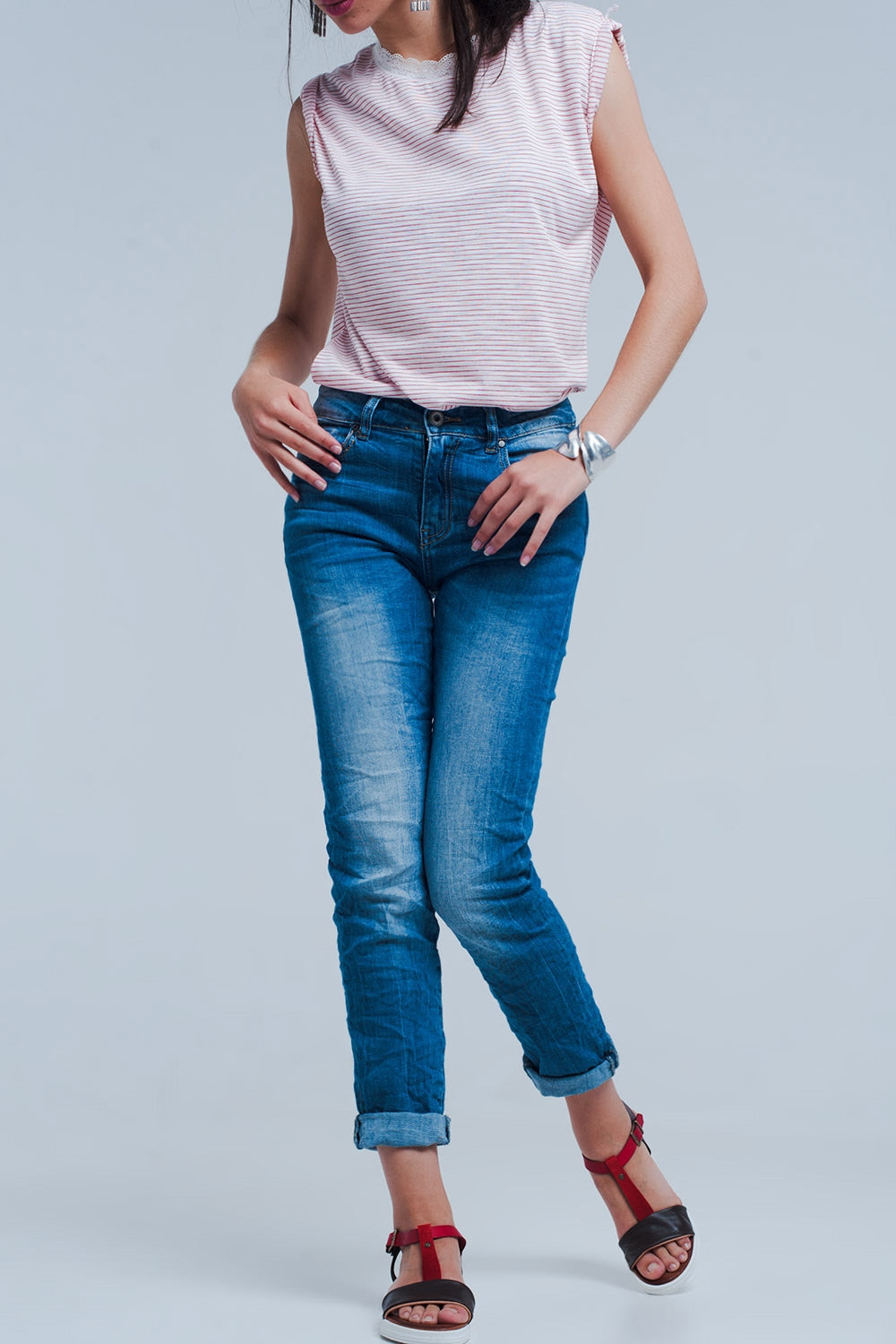 Skinny jeans with crinkle effect | Just Cool Beans — jeans | the denim shop