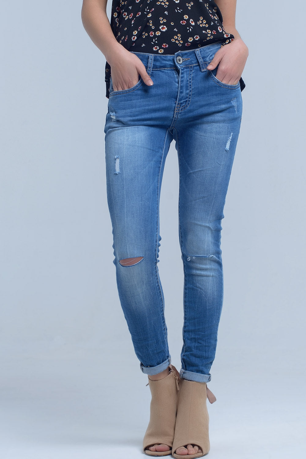 Skinny jeans with rips knee | Just Cool Beans — jeans | the denim shop