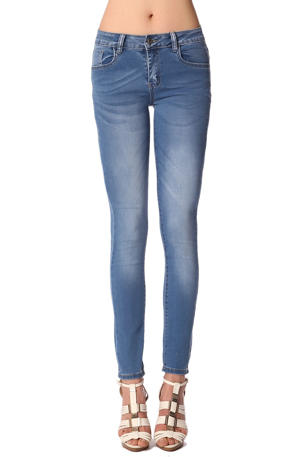 Skinny mid rise jeans in light wash | Just Cool Beans — jeans | the denim shop