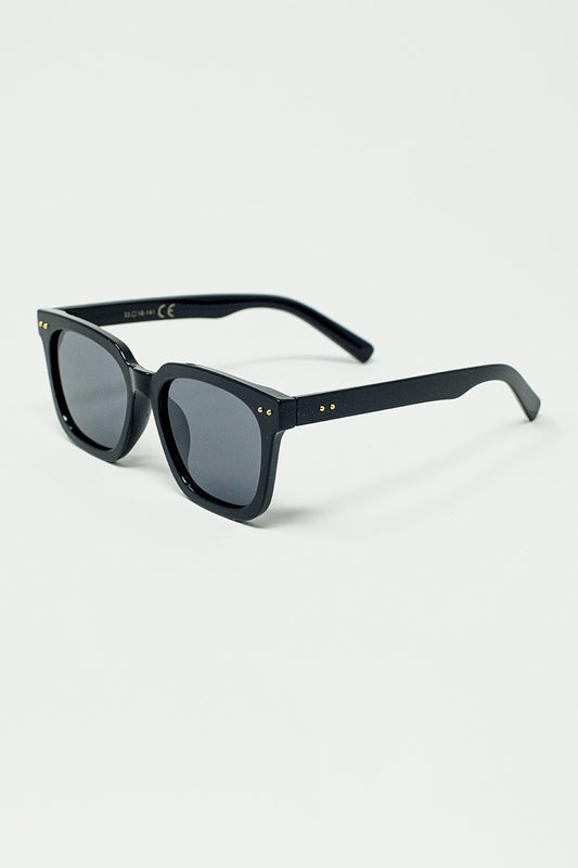 Square bevel frame sunglasses in black | Just Cool Beans