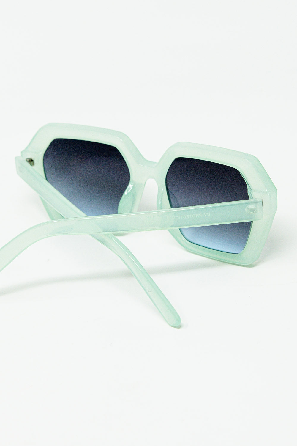 Squared green aqua color mirage sunglasses | Just Cool Beans
