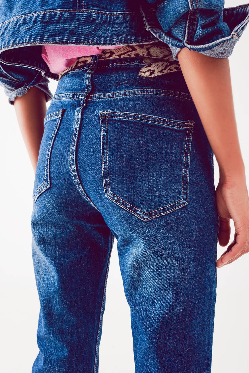 Straight leg jeans in thrift blue | Just Cool Beans